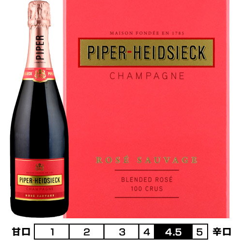 シャンパーニュ パイパー・エドシック[N/V]ロゼ・ソヴァージュ 箱入 泡・ロゼ 750ml　PIPER-HEIDSIECK [Rose Sauvage in box New Packag]※安心の正規代理店輸入品※新ラベル