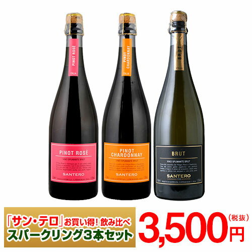 「サンテロ」お買い得！飲み比べ3本セット　ワインセット