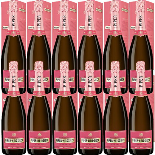 楽天ビール・酒・ワイン専門店ユニビス12本セット【送料無料】シャンパーニュ パイパー・エドシック[N/V]ロゼ・ソヴァージュ 箱入 泡・ロゼ 750ml×12本 1箱※安心の正規代理店輸入品※新ラベル フランス シャンパン スパークリングワイン Champagne業務用 飲食店 プロ向け※別途追加送料エリアあり