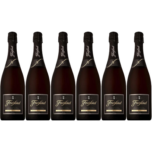 6本セット/1箱 フレシネ コルドン ネグロ ブルットFreixenet Cordon Negro 泡・白 750ml ブリュット[CAVA Brut Seleccion Metode Traditional スペイン スパークリングワイン カヴァ※北海道・九州・沖縄及びクール便は追加送料あり※