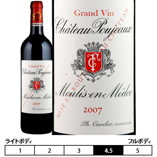 シャトー・プジョー[2007]赤 750ml　Chateau Poujeaux[ムーリザン・メドック] フランス ボルドー 赤ワイン