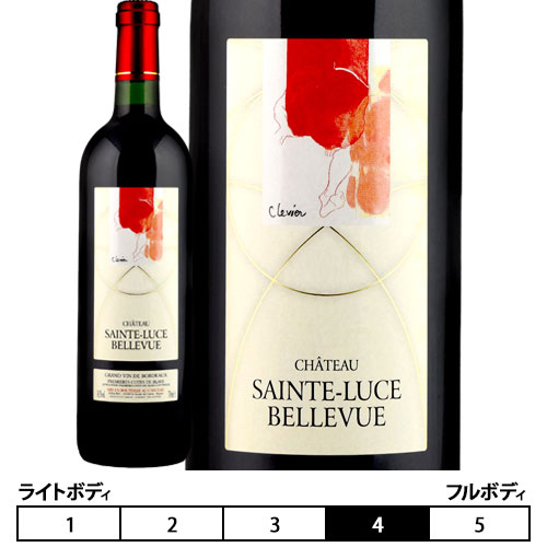 シャトー・サント・リュス・ベルヴュ・ルージュ赤 750ml ブライ・コート・ド・ボルド Blaye Cote de Bordeaux フランス ボルドー 赤ワイン