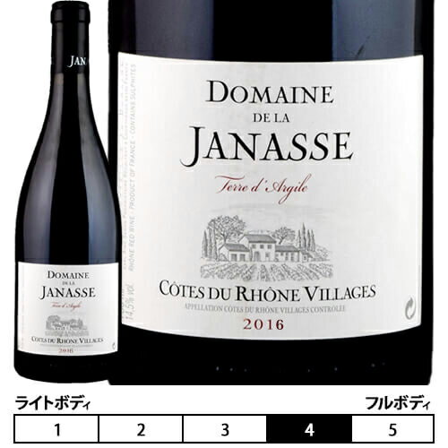 コート・デュ・ローヌ・ヴィラージュ“テッレ・ダルジール”[2019年]赤 ドメーヌ・ド・ラ・ジャナス 750ml Cote du Rhone Villages Terre d'Argile[DOMAINE DE LA JANASSE] フランス コート・デュ・ローヌ 赤ワイン