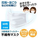 【あす楽対応】マスク子供用 60枚 国内発送 不織布 3層 女性 婦人 子供サイズ 使い捨てマスク 日本 発送 業務用 個人使用 立体プリーツ 国内発送 国内検品 清潔 抗菌 子供 低学年 マスク 60枚