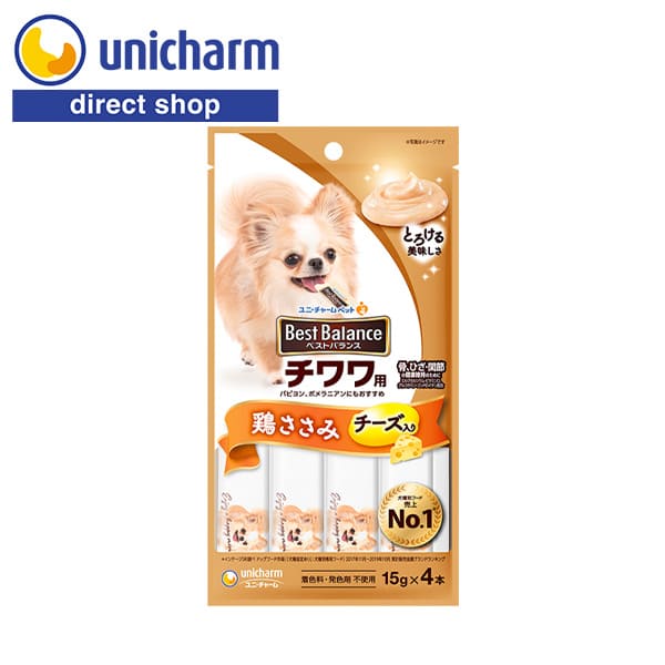 ユニ・チャーム ベストバランスおやつ チワワ用 鶏ささみ 15g×4本【公式ショップ】