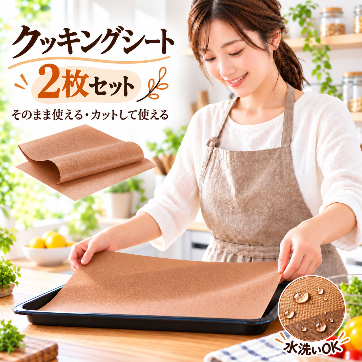 クッキングシート 繰り返し オーブンペーパー 2枚セット