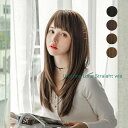 【全品20％OFF】【半額セール】ストレートロングヘアウイッグ自然グラデーション ミディアム エクステ コスプレ 医療用 女性 結婚式 ハロウィン コンプリートフィット清純なイメージ