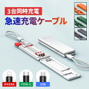 3in1 充電ケーブル 急速充電 収納ケース付き 充電ケーブル type-c iphone Micro usb android 充電ケーブル ケーブル 3in1 充電 急速充電ケーブル USBケーブル