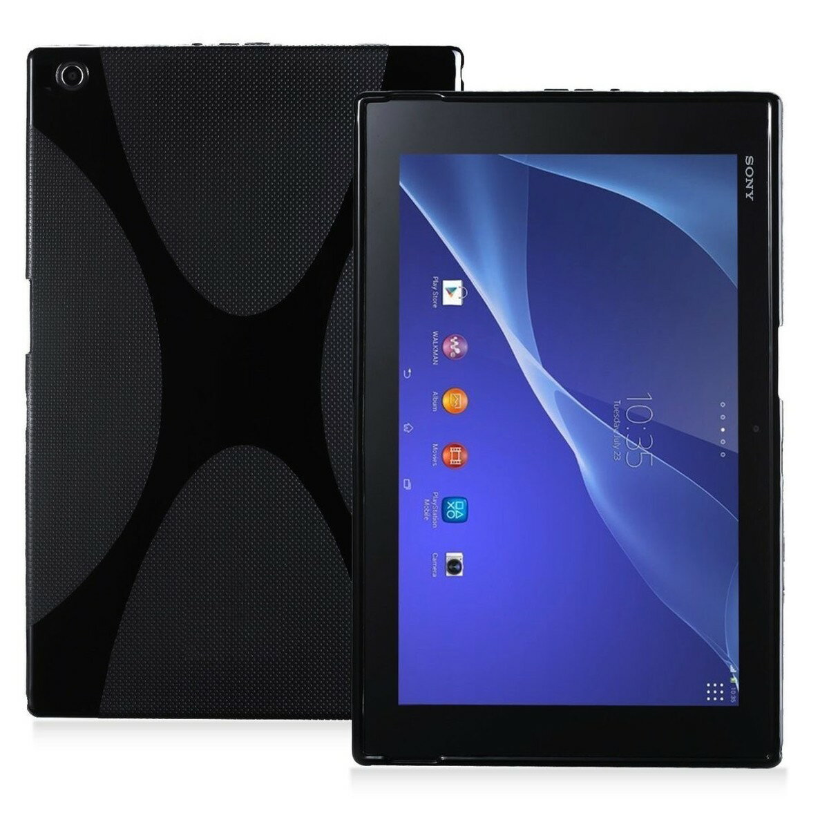Xperia Z4 Tablet TPU グリップカバーケース 薄型軽量 docomo SO-05G/au SOT31/SONY SGP712JP Wi-Fiモデル 10.1インチ タブレット対応