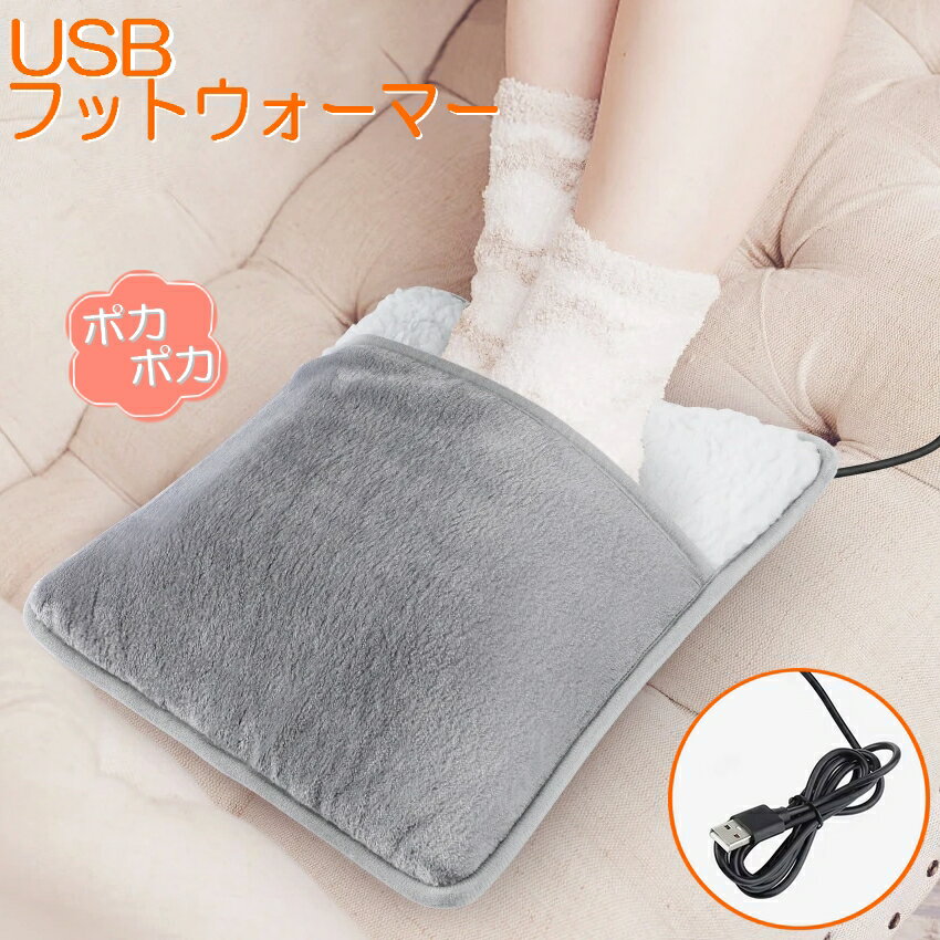 フットウォーマー USB 足入れクッション 足温器 あったかグッズ フットクッション フットヒーター ホットクッション ヒータークッション 洗える あんか あったか 冷え症 足元 寒さ対策 オフィス ホット ぬくぬく ヒーター カバー かわいい ウォーマー 送料無料