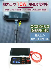 【メール便1500円以上送料無料】パーツ追加コネクタ端子のみ1m急速充電QC3.09V対応データ転送可能充電ケーブル専用両面挿し磁石方向自由コネクタ脱着充電ケーブルiPhoneXMicroUSBLightningType-C