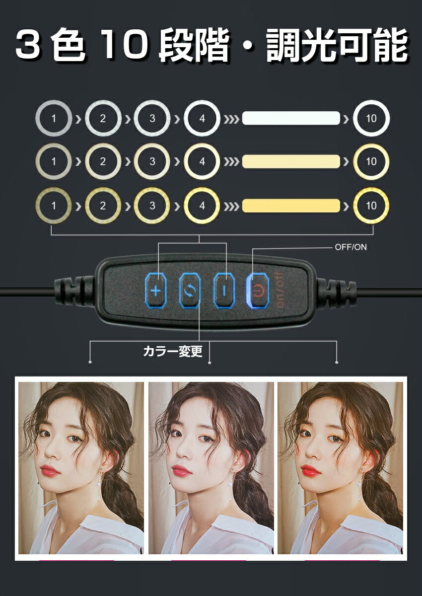 【宅配便送料無料】1.5mスタンド型自撮り撮影ホルダー三脚LED照明付き調光影なし撮影ライブ配信TikTokスマホスタンドセルフィー真上から撮影映えるフォト料理動画商品撮影手作りスマホ自撮り撮影リングライトライト