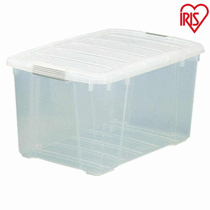 【16％OFF】【6個セット】収納ケース 収納ボックス コンテナボックス ふた付き バックルボックス 45L蓋付きボックス 工具箱 工具ケース ツールボックス おもちゃ 収納 積み重ね 車載 アイリスオーヤマ NSK-450 クリア グリーン[2606SE]