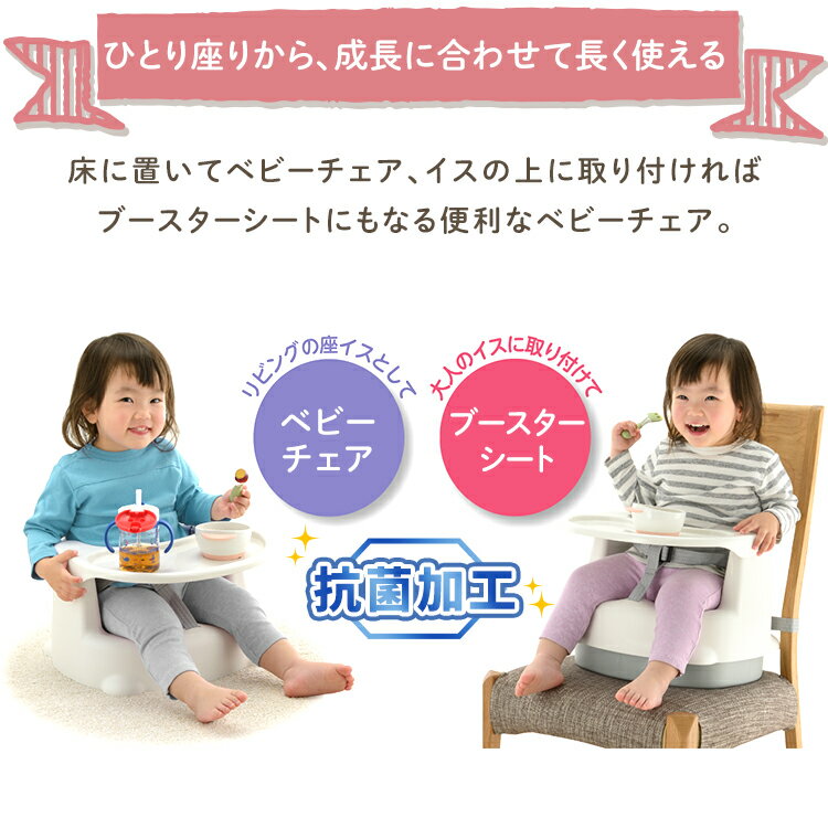 2WAY ごきげんチェアK ごきげん 2WAY 7カ月頃 食事 ベビーチェア リッチェル ホワイト ピンク ブルー【D】