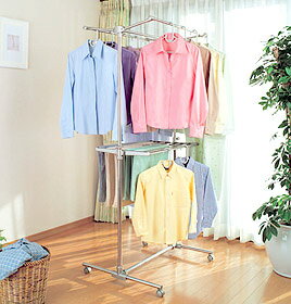 ステンレス製のキャスター付き室内物干し　ステンレス室内物干し　CLS-800SK