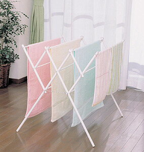 コンパクトに折りたたんで収納できる室内物干し室内物干し　WX-770　ホワイト