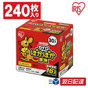 【あす楽】カイロ 貼らない 240枚入り PKN-30R 貼らないカイロ 30枚×6箱セット 防寒 腰 脇 背中 冬 持ち運び 寒さ対策 あったか グッズ 衣服 服 冷え 使い捨てカイロ 使い捨て カイロ ぽかぽか家族 レギュラーサイズ アイリスオーヤマ アイリスカイロ 送料無料