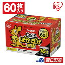 カイロ 貼らない 60枚入り PKN-60R 貼らないカイロ 60枚入り 防寒 腰 脇 背中 冬 持ち運び 寒さ対策 あったか グッズ 衣服 服 冷え 使い捨てカイロ 使い捨て カイロ ぽかぽか家族 レギュラーサイズ アイリスオーヤマ アイリスカイロ 送料無料