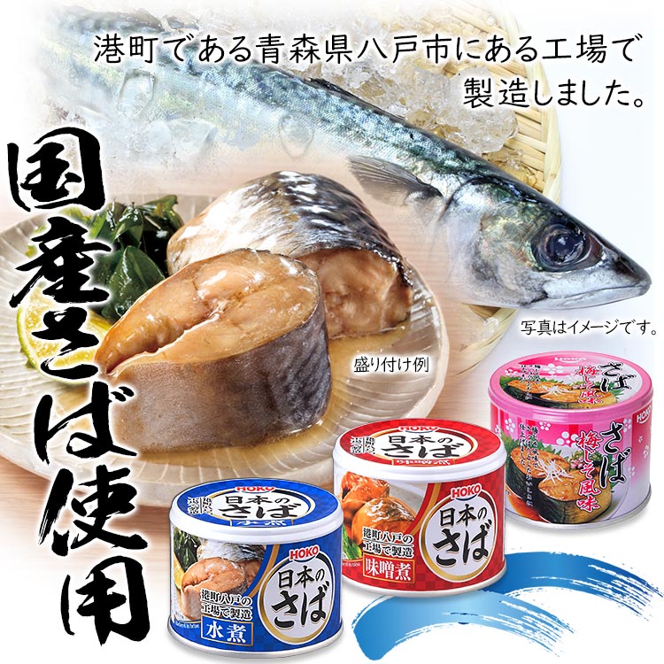 サバ缶 190g 水煮 味噌煮 梅しそ サバ缶 【24缶セット】さば缶 サバ さば 国産 国産 缶詰 保存食 非常食 備蓄 缶詰 かんづめ 保存食 水煮 味噌煮 梅しそ 日本のさば にほんのさば にほん sabakan SABAKAN SABA saba