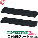 段差プレート 5cm 段差 幅60cm ゴム 屋外 2個セット ストレート アイリスオーヤマ 2個 段差スロープ 段差解消ステップ 段差ステップ 約5cm スロ...