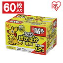 カイロ 貼る 60枚入り PKN-60HR 貼るカイロ 60枚入り 防寒 腰 脇 背中 冬 持ち運び 寒さ対策 あったか グッズ 衣服 服 冷え 使い捨てカイロ 使い捨て カイロ ぽかぽか家族 レギュラーサイズ アイリスオーヤマ アイリスカイロ 送料無料