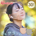 【最大400円クーポン】ナノエアーマスク ふつうサイズ PK-TN30L プリーツ ピンクベージュ アッシュグレー 30枚入り マスク ナノエアー 夏用 通気性 カラーマスク 不織布 個別包装 使い捨て 風邪 花粉 ハウスダスト PM2.5 アイリスオーヤマ