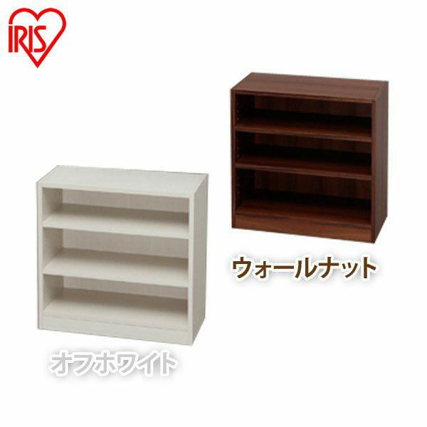 【幅60cm×高さ60cm(3段) ラック】 アイリスオーヤマ スペースフィットラック(幅60×奥行29×高さ60cm) S-SFR6060 オフホワイト・ウォールナット【本棚 ラック 棚 収納 収納棚 マガジンラック オープンラック 大容量 文庫本 コミックラック】
