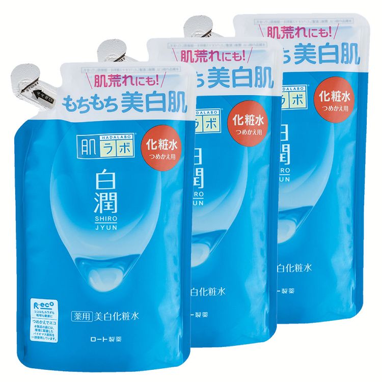 【3個】肌ラボ 白潤 薬用美白化粧水 詰替え 170mL 肌ラボ たっぷり 保湿 うるおう 明るい肌 化粧水 肌ケア ロート製薬