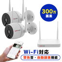 防犯カメラ 屋外 家庭用 セキュリティカメラ用 レコーダー セット 工事不要 簡単 設置 小型 監視カメラ 高画質 300万画素 録画機能付 wifi ワイヤレス ナイトビジョン スマホ対応 防水 防塵 JUANCLOUD JA-K6510-PO1031 *