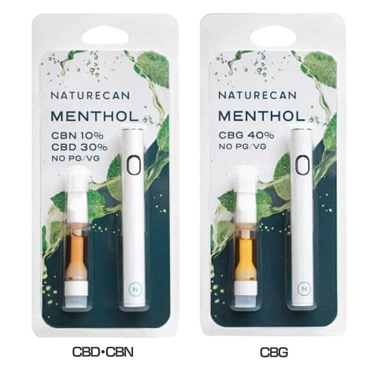 ベイプ ペン ベイプペン ネイチャーカン40％ CBD CBN ベイプペン／CBG ベイプペン（PG／VG不使用） KK-JP-NAT-VAP-MEN-CBN-CBD-10-40送料無料 ネイチャーカン CBD CBN 高濃度 充電式 メンソール 気分転換 オイル ベイプ cbd Naturecan CBD・CBN CBG