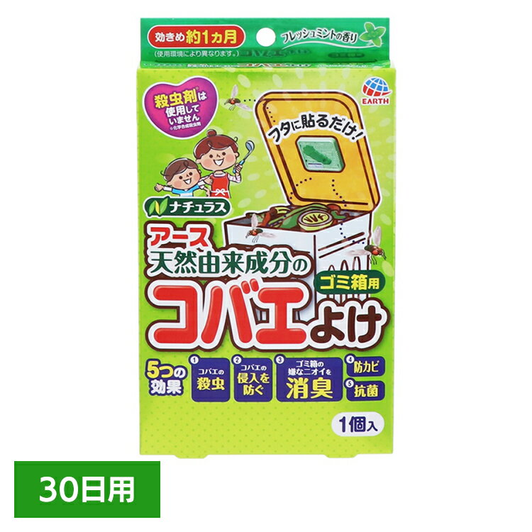 [最大400円クーポン]虫ケア用品 虫よけ 小バエ コバエこないアース ゴミ箱用 フレッシュミント 30日用 アース あーす 駆除 防虫 ゴミ箱 キッチン 台所 消臭 アース製薬