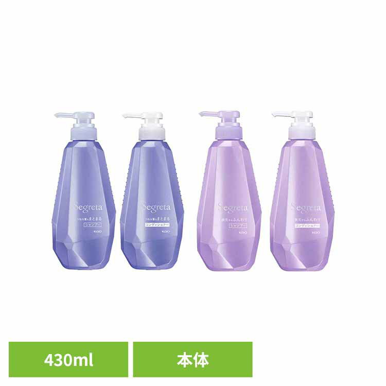 セグレタ シャンプー+コンディショナーセット 本体 各430ml 花王 セグレタ ヘアケア シャンプー・コンディショナーセット 大人の髪 Segreta エイジングケア まとまる ふんわり 地肌 うるおい ポンプタイプ Kao うねる髪もまとまる 根元からふんわり