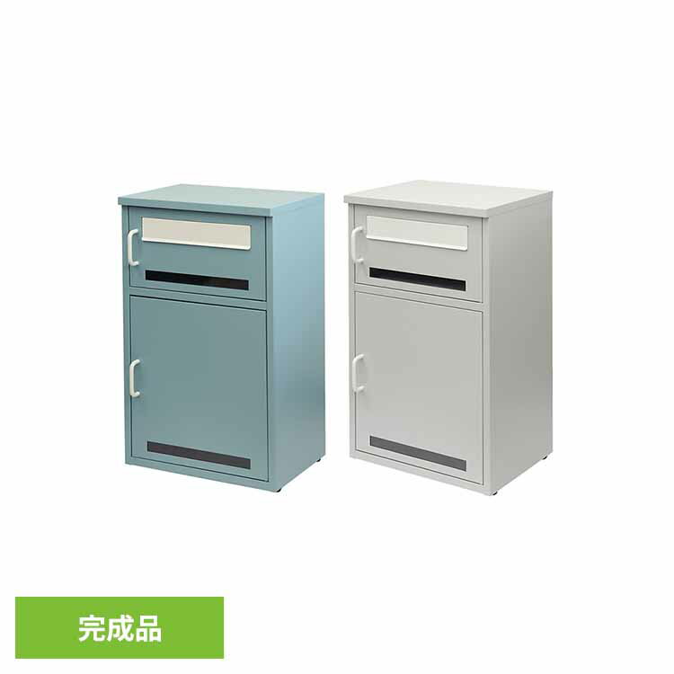 Rakuten - 【Loretta-ロレッタ-】宅配ボックス付ポスト宅配ボックス付ポスト MOJYU モジュ おしゃれ 北欧風 取り付け簡単 ガルバナイズド処理 Loretta ロレッタ MOJYU アザーブルー スカイグレー 【B】