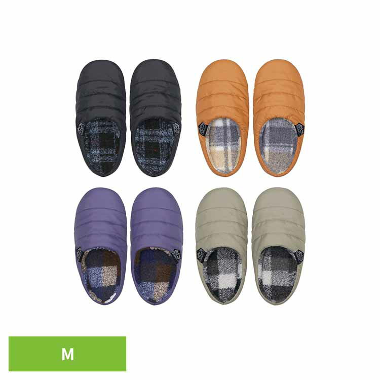 キルティングダウン調チャールススリッパ M スリッパ 室内 キャンプ アウトドア おしゃれ 男女兼用 シンプル おそろい カジュアル プレゼント