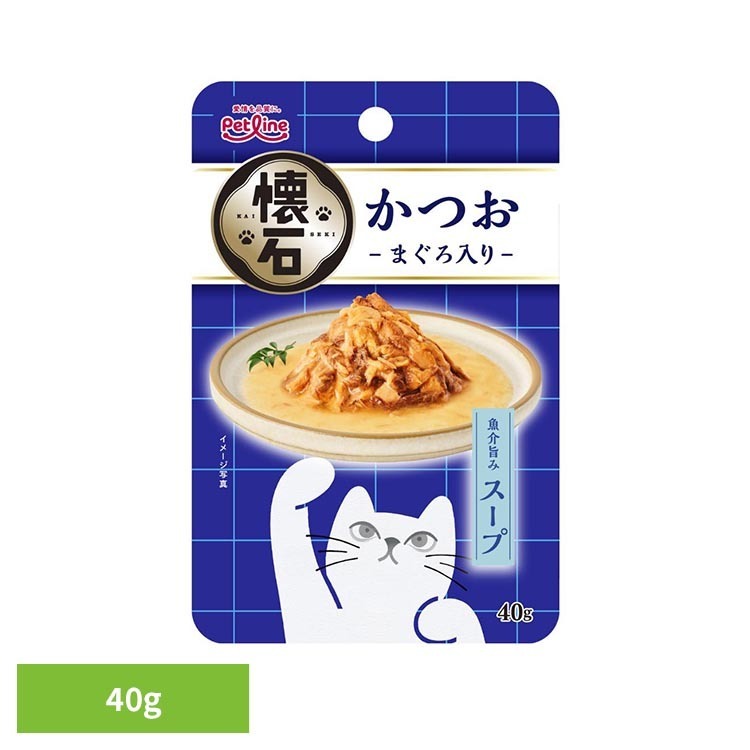 レトルト スープ かつお まぐろ入り キャットフード ウェットフード 成猫用 おかず かつお まぐろ 健康維持 少量 水分補給 懐石