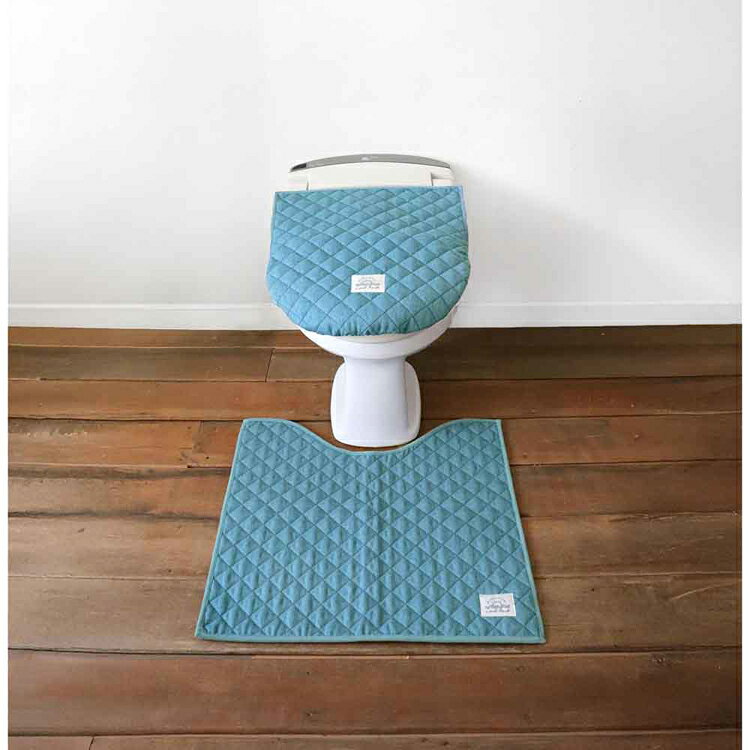 【9％OFF】 Laid Back トイレマット 55X60cm トイレマット デニム風生地 キルト加...