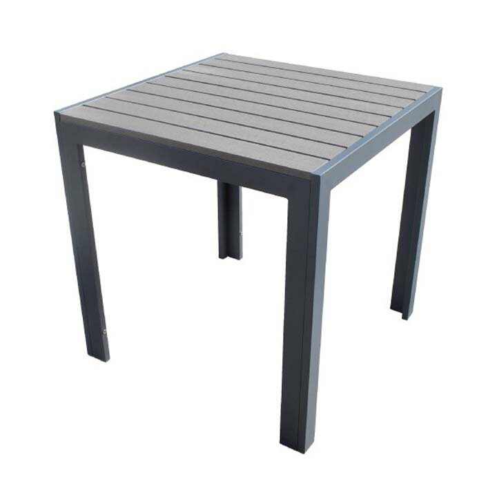 人工木テーブル正方形 ダークブラウン 送料無料 ガーデンファニチャー ガーデン ガーデニング エクステリア 旭興進 【TD】 【代引不可】