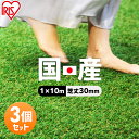 【3枚セット】人工芝 ロール 1m×10m 芝丈30mm IP-30110 国産 人工芝 リアル人工芝 国産人工芝 人工芝生 芝生 人工芝マット 芝生マット 1...