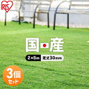 【3枚セット】人工芝 ロール 2m×5m 芝丈30mm IP-3025 国産 人工芝 リアル人工芝 国産人工芝 人工芝生 芝生 人工芝マット 芝生マット 200cm×500cm 芝丈3cm 人工芝ロール 芝生 ロールタイプ 庭 テラス アイリスオーヤマ