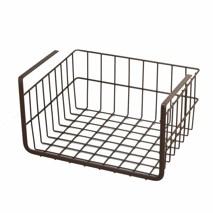 棚下バスケット 収納 キッチン キッチン用品 キッチン吊り戸棚下バスケット ブラウン 28486吊り戸棚 キッチン収納 バスケット キッチンペーパー ラップ 燕三条 日本製 空間収納 かご 台所 下村企販 【B】