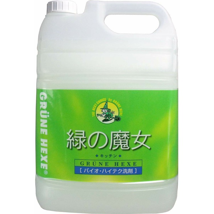 ＼最安値に挑戦／緑の魔女 キッチン 業務用 5L食器用洗剤 台所用洗剤 5000mL 液体洗剤 詰め換え 5KG 詰替え キッチン用 大容量 ドイツ 食器 生ゴミ パイプ ぬめり ミマスクリーンケア 【D】