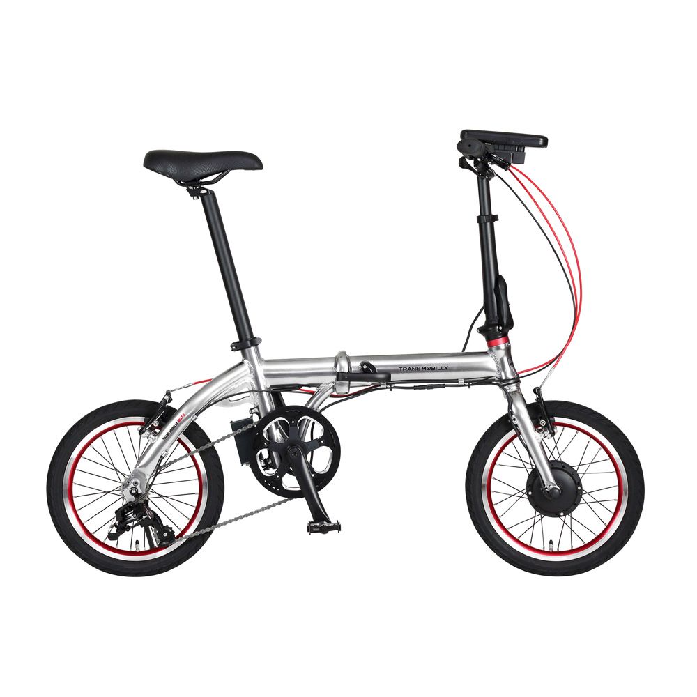 楽天市場】超軽量 折りたたみ自転車（カラーシルバー）（電動アシスト