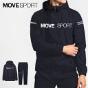 デサント MOVESPORT ムーブスポーツ メンズ ジャージ 上下 セット エアリートランスファー ライトリップ フルジップ フーディー テーパード ストレッ...