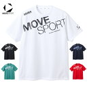 デサント MOVESPORT ムーブスポーツ 半袖 シャツドライ メッシュ ビックロゴ シャツ メンズ 吸汗 速乾 UVカット UPF15 2025 春夏 NEW 新作 MVSP ST5SHT01M