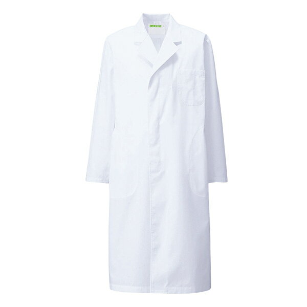 ドクターコート 110-30 メンズ シングル 長袖 制菌 吸汗 白衣 医師 診察衣 医療 クリニック 病院 メディカル KAZEN MEDICAL