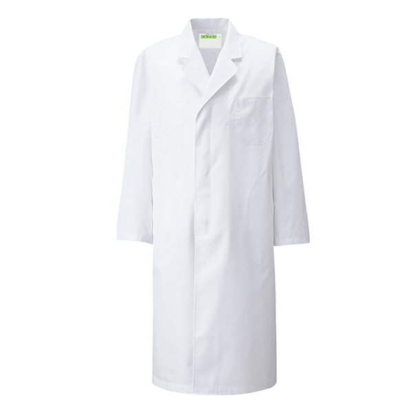 ドクターコート 110-70 メンズ シングル 長袖 制菌 吸汗 防汚 白衣 医師 診察衣 医療 クリニック 病院 メディカル KAZEN MEDICAL