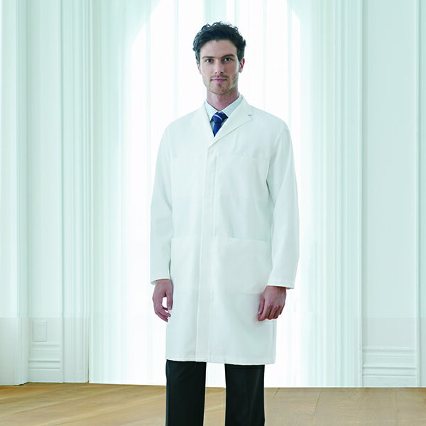 渡辺雪三郎 ドクターコート YW27 メンズ シングル 長袖 制菌 制電 吸汗 白衣 診察衣 医療 KAZEN MEDICAL