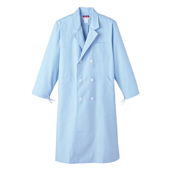 ドクターコート KF116 メンズ ダブル 長袖 医療 白衣 診察衣 医師 メディカル クリニック 病院 サーヴォ