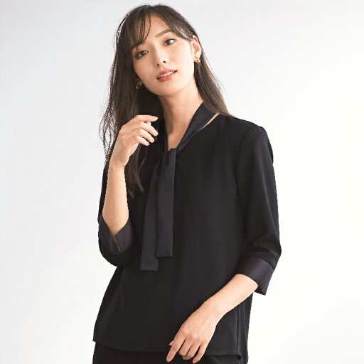 アンジョア プルオーバートップス ブラウス 42000 レディース 春夏 紺 アイボリー 事務服 制服 可愛い アンジョア プルオーバートップス ブラウス 42000 レディース 春夏 紺 アイボリー 事務服 制服 可愛い