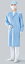 ガードナー 実験衣ミドル丈 長袖 CJ2190 男女兼用 通年 ホワイト ブルー 4L-5L